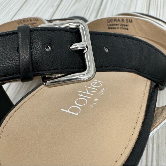 Botkier Sera colorblock caged block heel ankle strap dress sandals black 8.5 - Picture 11 of 15